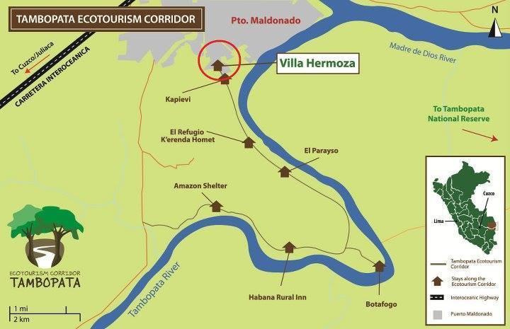 Villa Hermosa De Tambopata Casa Hospedaje & Hostel بويرتو مالدونادو المظهر الخارجي الصورة